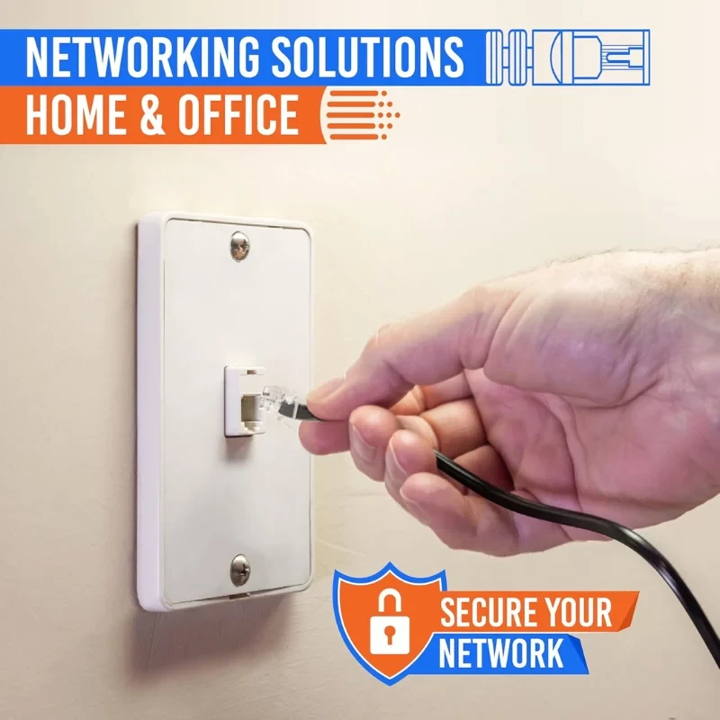 Cat6 keystone jack designed for organized cabling in untidy environments