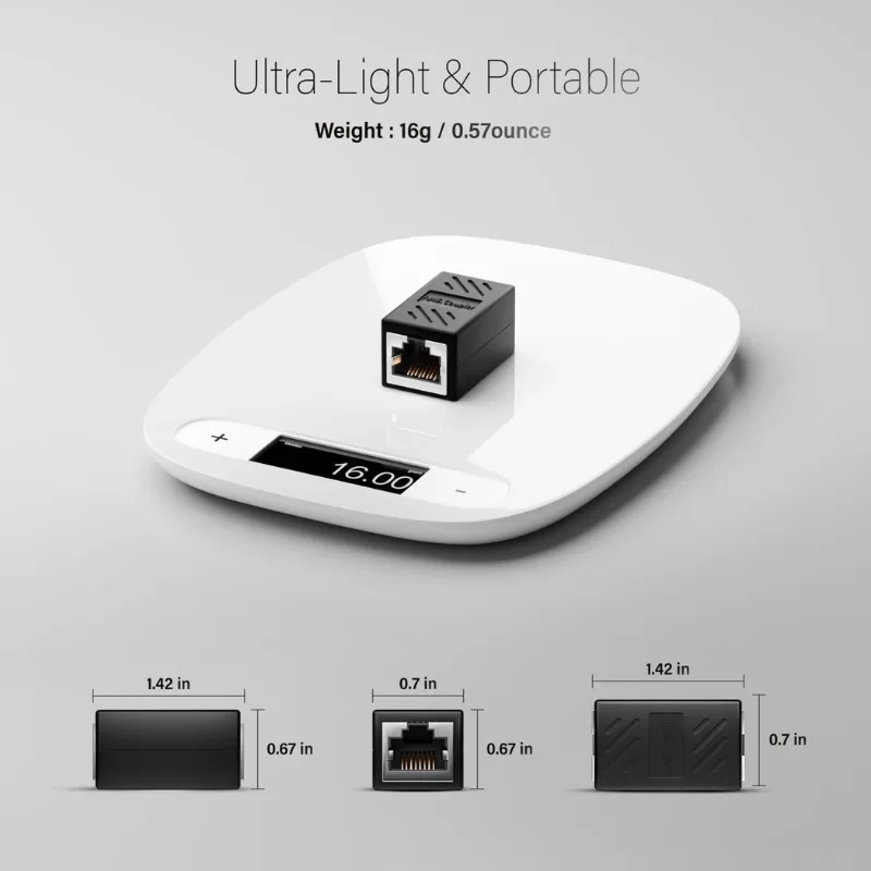 Lightweight and portable RJ45 couplers for flexible networking setups